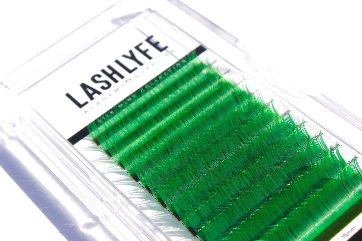 Green Lash Extensions | Lash Extensions Tray | LashLYFE Academy